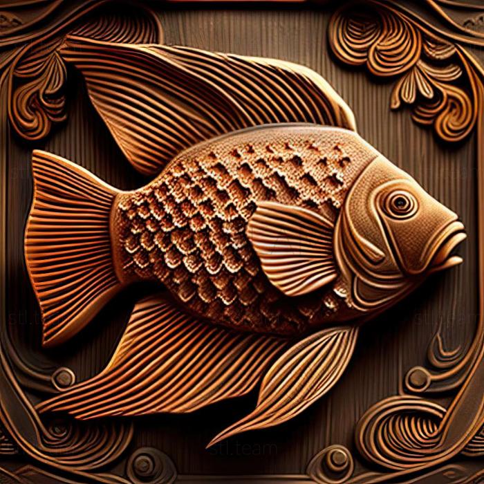 3D модель Гурамі нитчаста риба (STL)